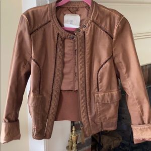 Anthropologie vegan leather jacket